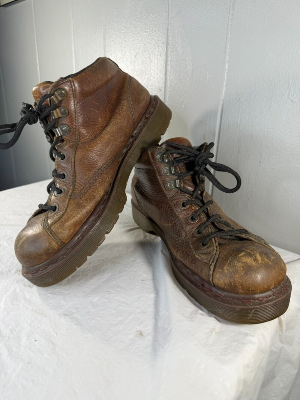 Vintage Docs Dr. Martens 8287 Brown Leather Boots Sz UK 9 US 10 Men Made England